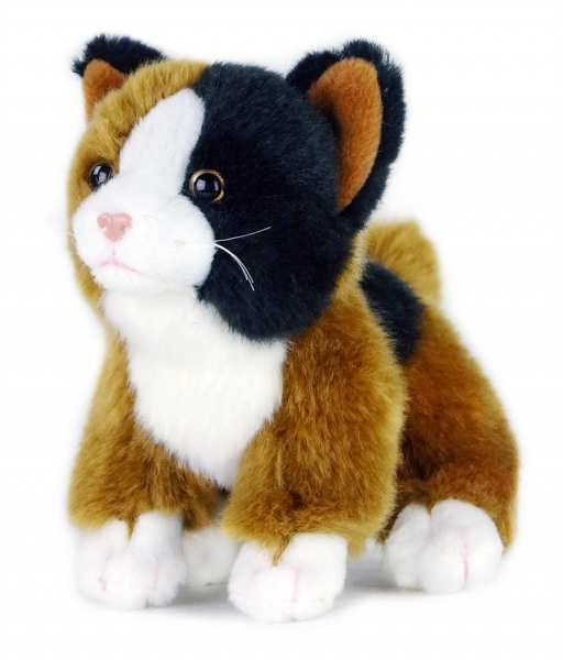 Katze mini stehend 15 cm calico (3-farbig)